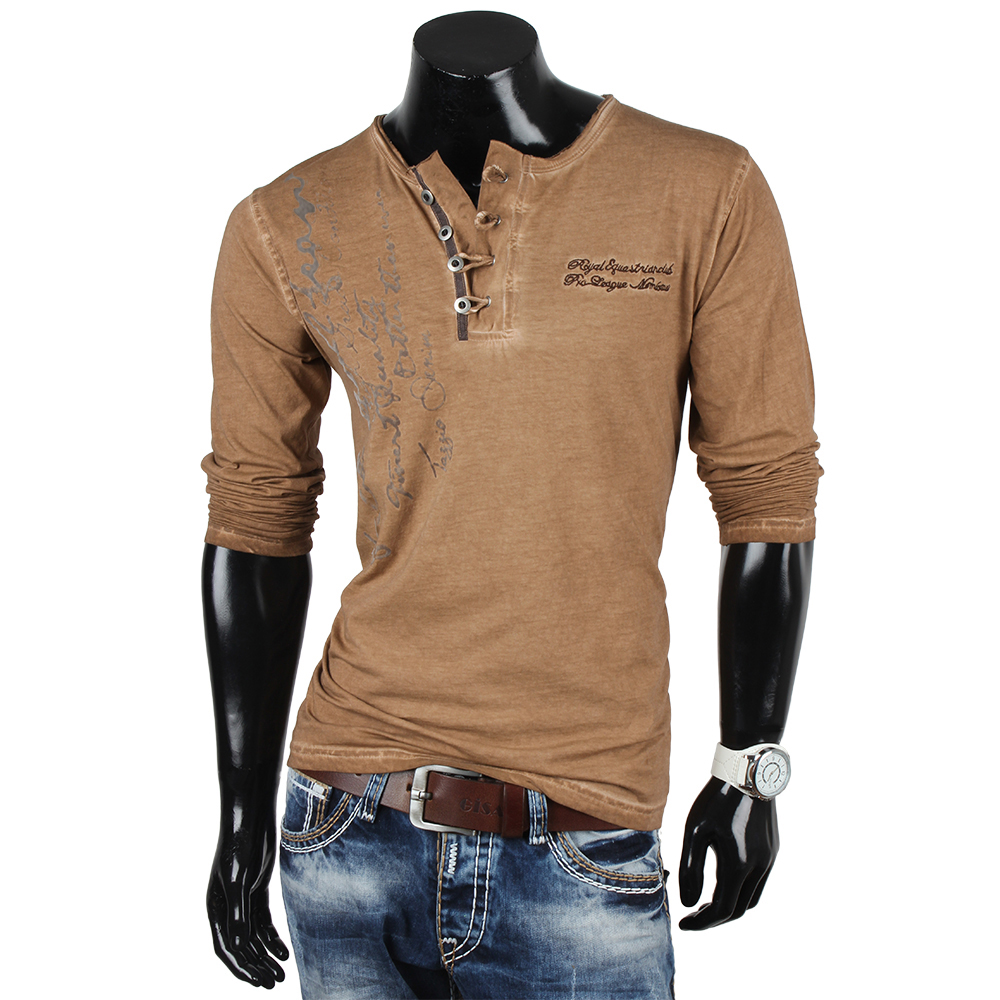 langarmshirts schwarz melange